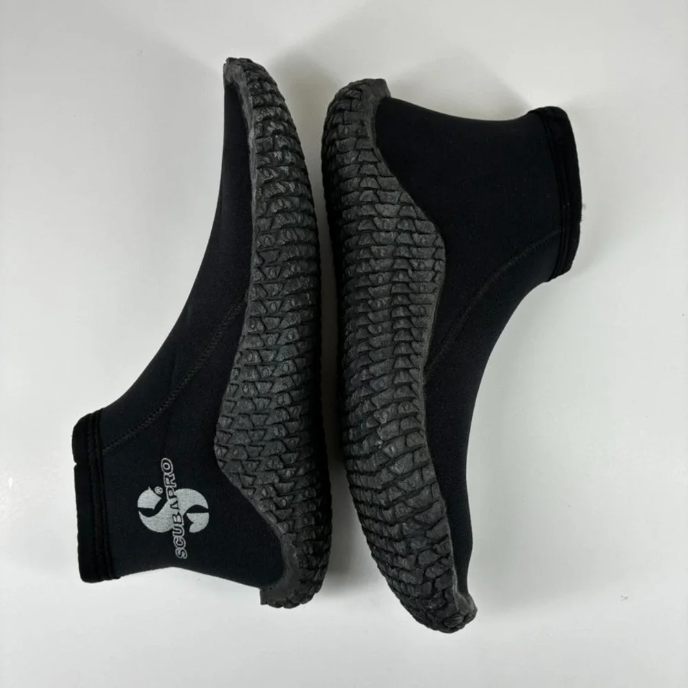 SCUBAPRO Delta Short 3 Men's US 8 Black Neoprene Slip-On Dive Boots Wetsuit Shoe